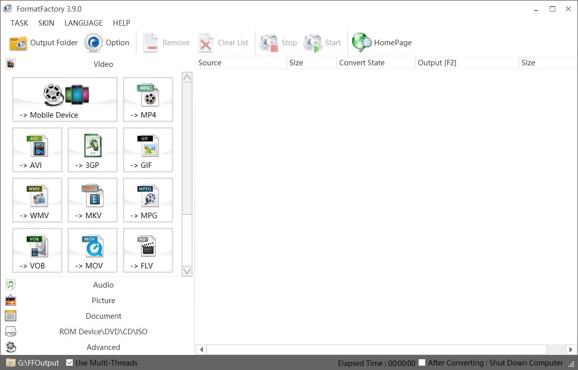 Format Factory screenshot Format Factory screenshot